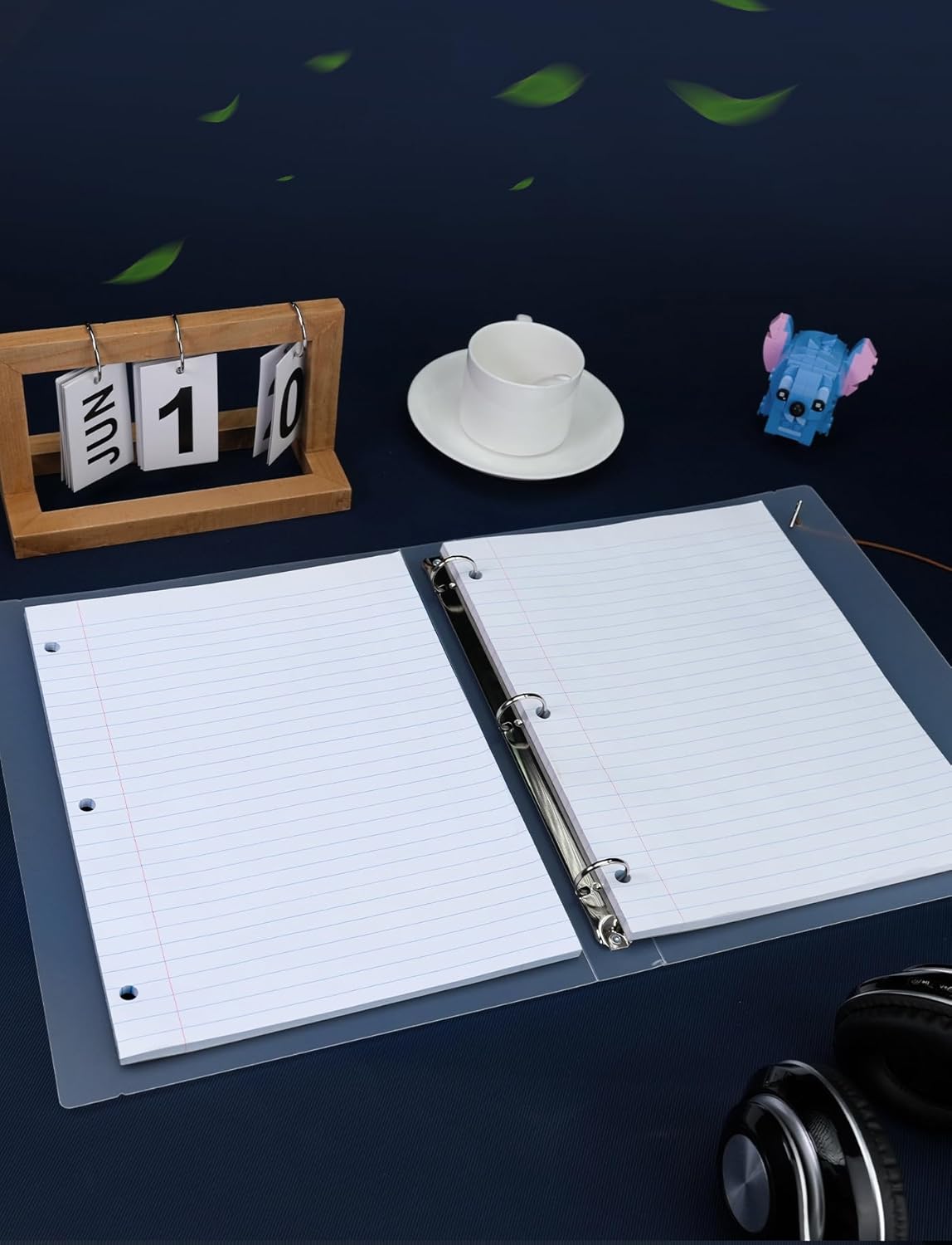 Loose Leaf Paper Wide Ruled, 8-1/2 x 11 In, 400 Sheets Filler Paper for 3-Ring Binder, Double-Printing Lined Paper, 3-Hole Punched Notebook Paper Binder Paper 8.5'' x 11'', 4 Pack, 100 Sheets/Pad