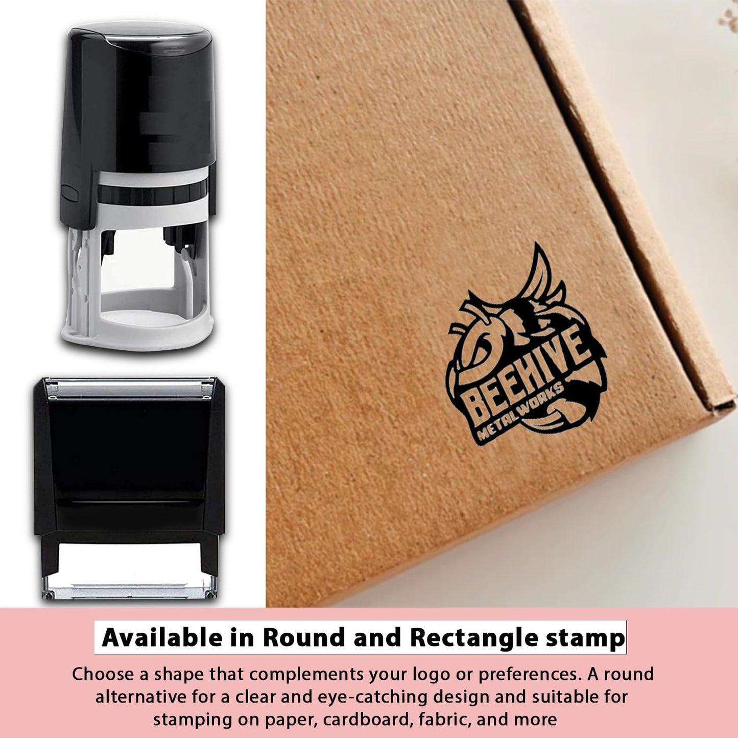 Choose Size - Logo Stamp | Custom Stamp | Personalized Business Stamp | Business Logo Stamp | Business Logo Personalized Stamp or Image Small Large Medium Round Custom Stamps Self Inking