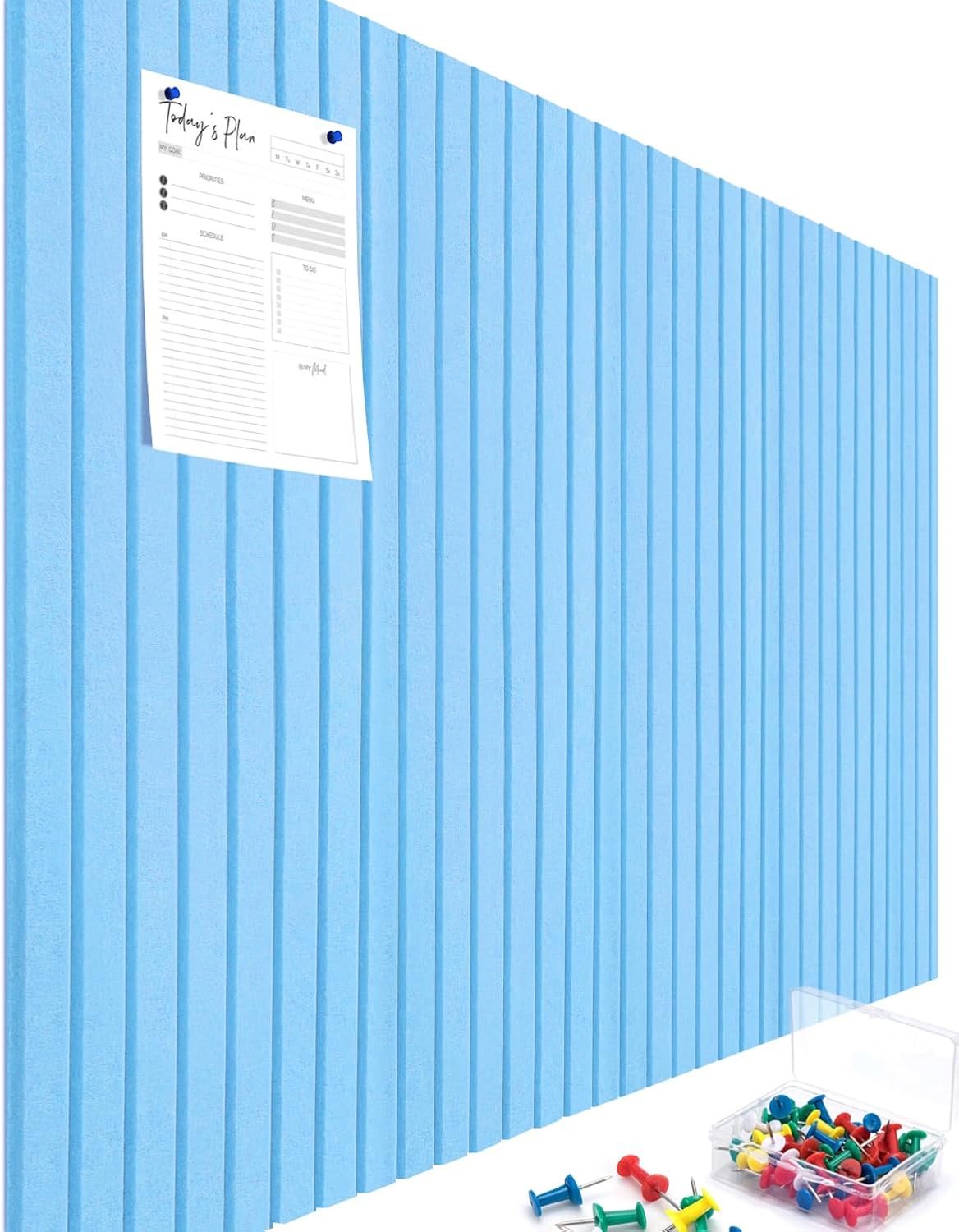 Cork Boards for Walls 48" x 36" Felt Board Alternative, 12 Pack Felt Wall Tiles Bulletin Board, Large Cork Board for Office Pin Board Tack Board Cork Boards