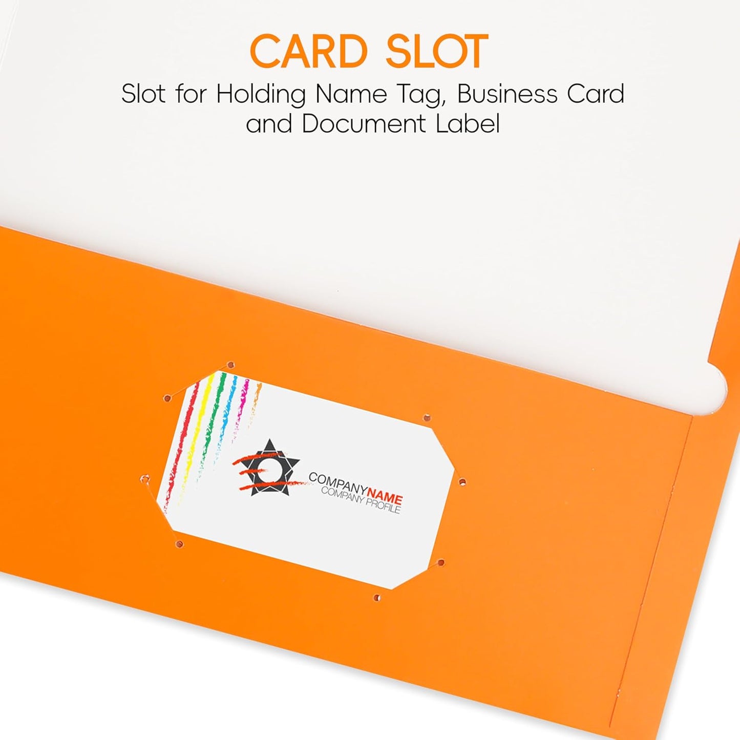 50 Pack Folders with Pockets, Pocket Folders Fit Letter Size Paper, with Business Card Slot, 2-Pocket Folder for School Office Home Business