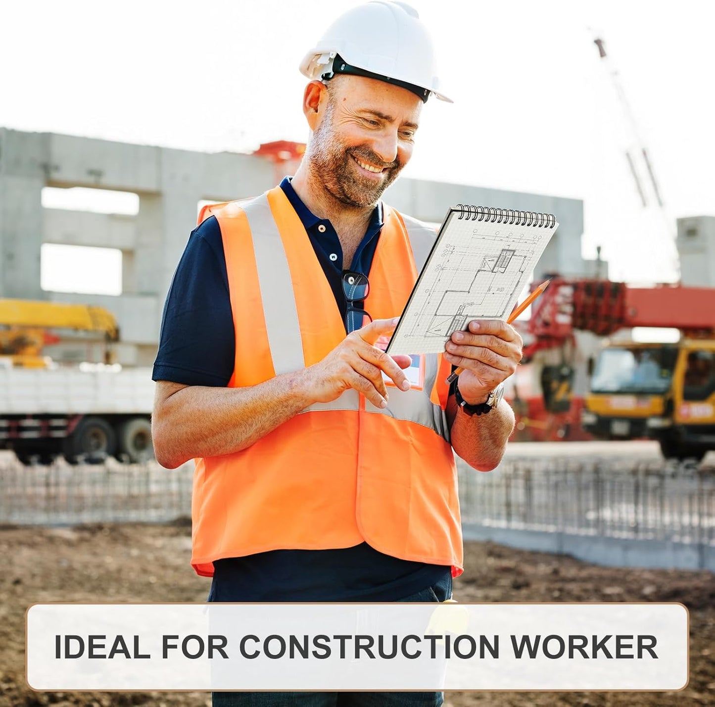 4 Pack Graph Paper Spiral Notepad A5 Top Wirebound Notepad Grid Notebook Steno Pads Memo Notebook Grid Paper 140 Pages for Writing Sketching Drawing Office Supplies (Black)