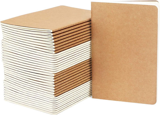 EUSOAR Lined Notebook, 36pcs A5 5.5" x 8.3" 60 Pages Soft Cover Travel Journal Set, Travel Notebook Journal, Drawing Notebook Notepad Sketchbook, Office Subject Diary Writing Notebooks