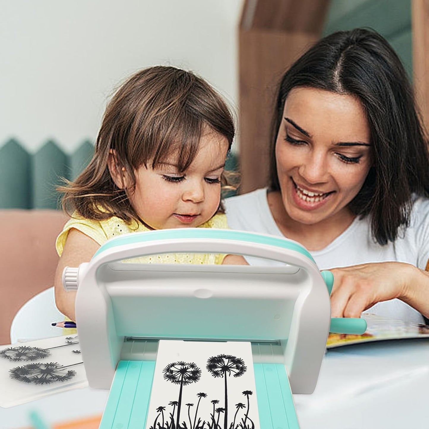 8-Piece Plastic Embossed Folders Template DIY Craft Template Photo Album Decoration