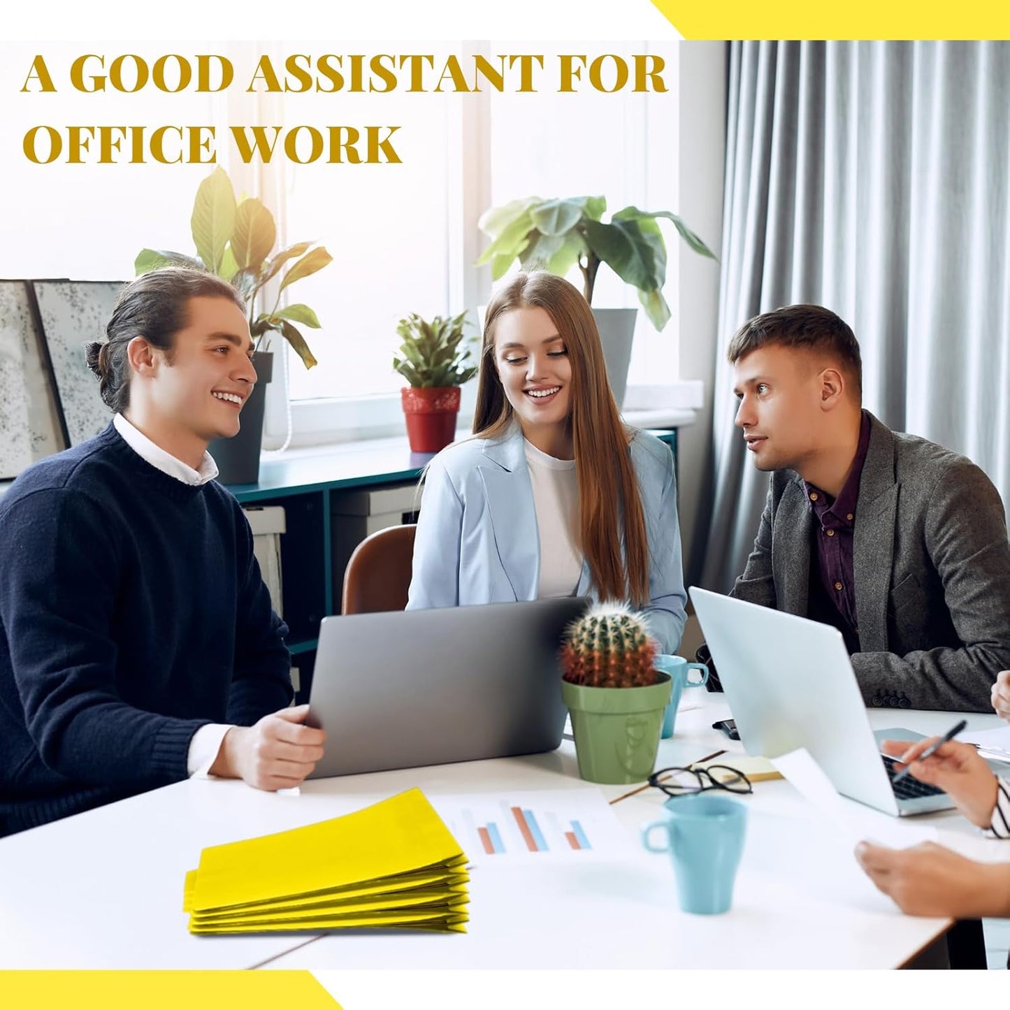 72 Pcs Classification Folders Letter Size, 1 Divider Pressboard File Folder with Fasteners, Expanding File Organizer Bulk for Teachers, Clergy, Office, Church, Christmas Donations (Yellow)