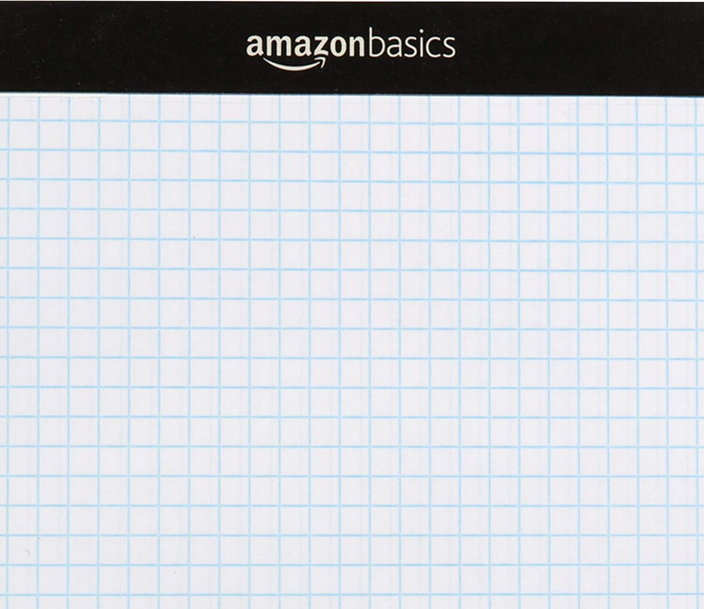 Amazon Basics Quad Ruled Graph Paper Pad, 600 Sheets, 6 pack of 100 Sheets, White, Letter Size 8.5 x 11-inch
