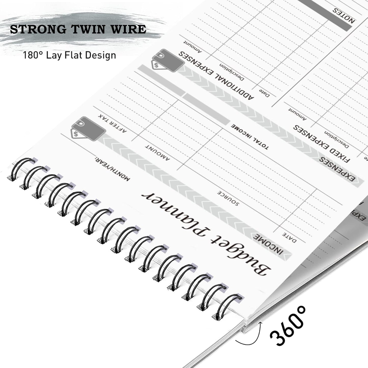 Budget Planner Notepad - Undated Expense Tracker Notebook. Monthly Budgeting Journal, Finance Planner & Accounts Book to Take Control of Your Money.A5(5.6 x 8.3inchs), 100gsm paper-Black