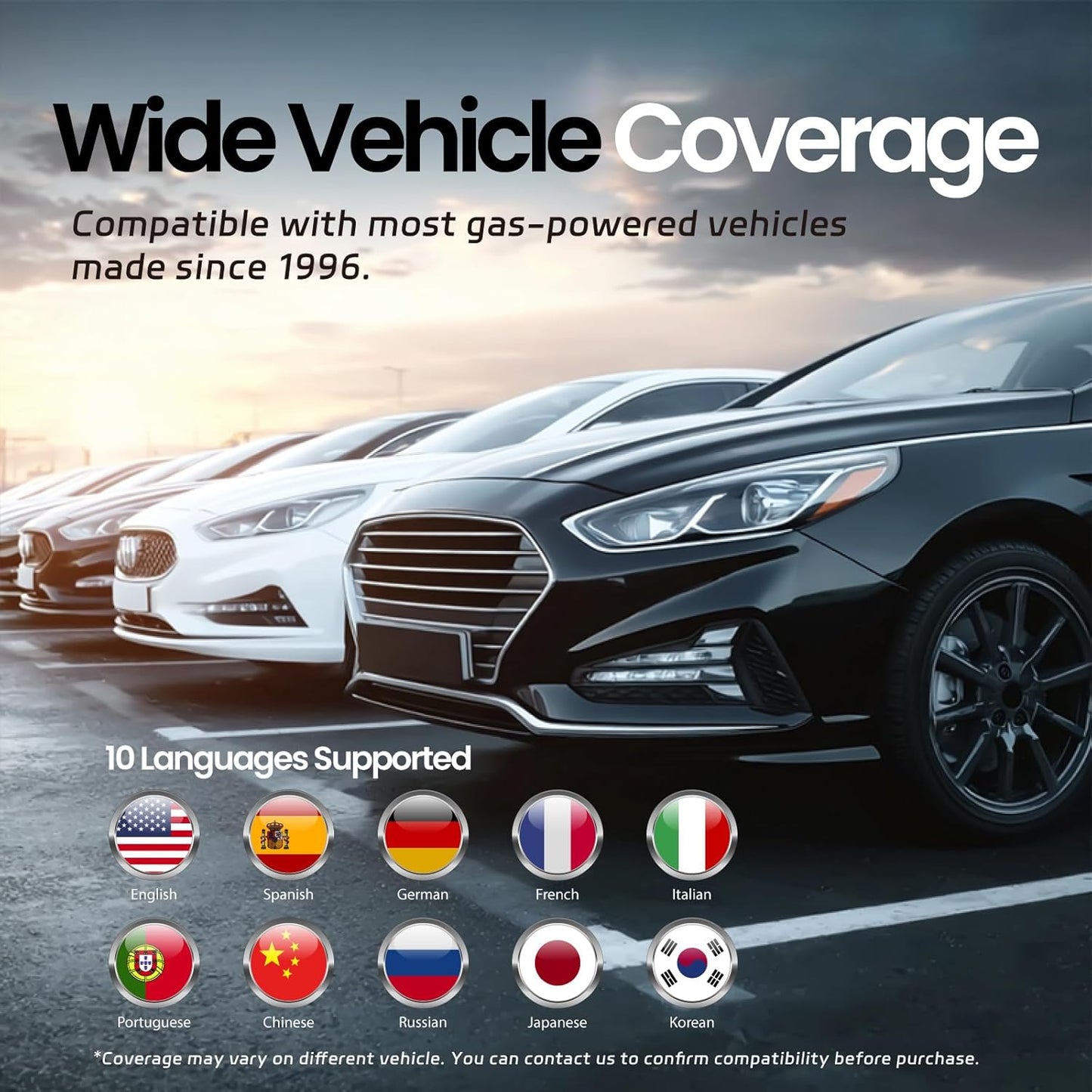 Bluetooth OBD2 Scanner Diagnostic Tool with AI Repair Guides, Wireless OBDII Scan Tool w/Battery Test & Live Data Readiness, Check Engine Light Car Code Reader for iOS & Android w/Free APP