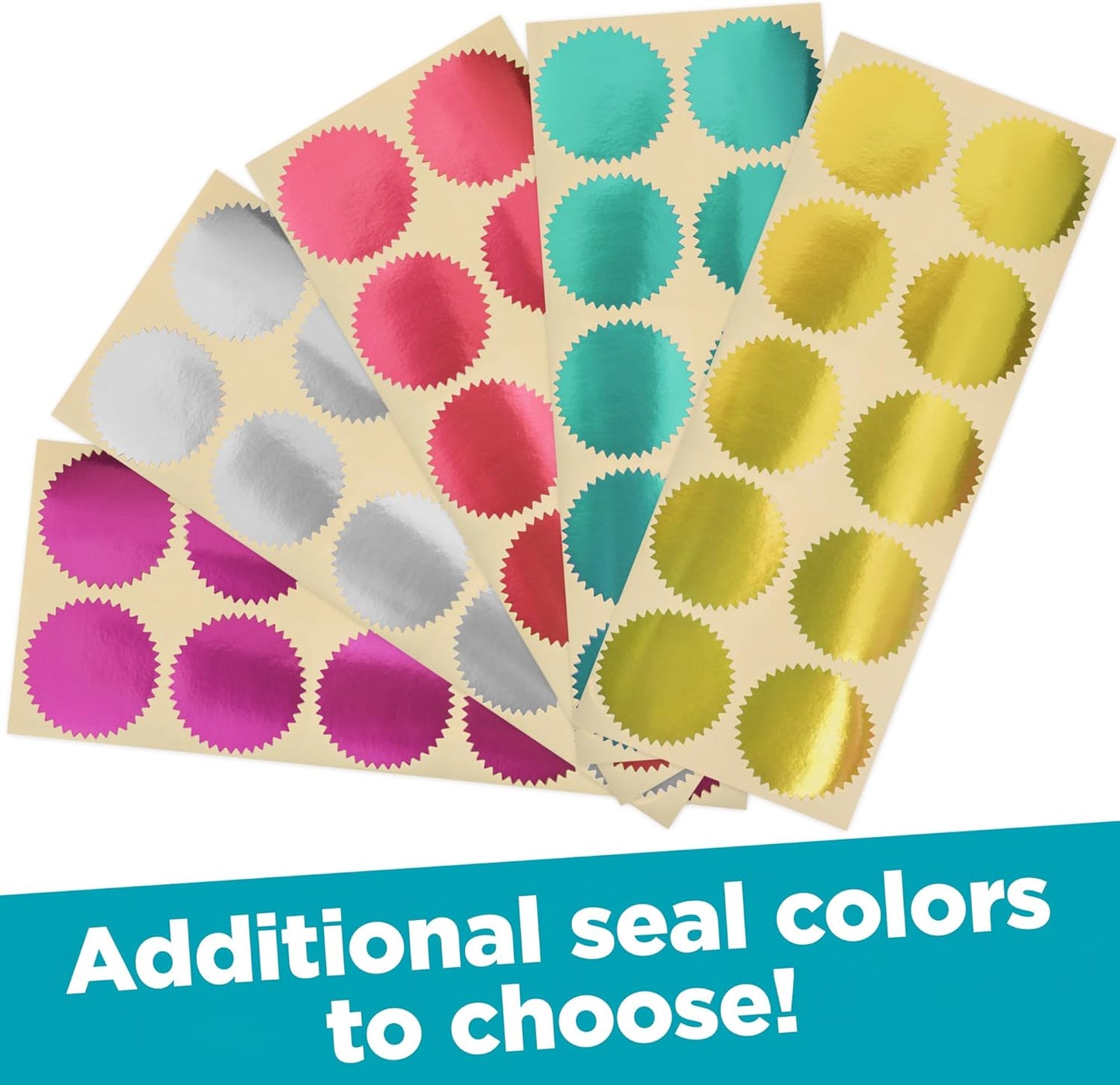 MaxMark Notary Seal Round Embosser for Indiana State - Includes Gold Burst Seal Labels (50 Count)