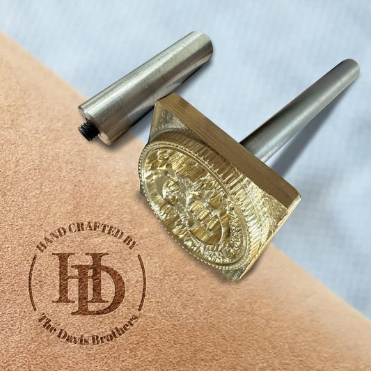HDSD Custom Leather Stamp, Personalized Embossing with Your Text/Logo, Great Gift for Leather Craftsman