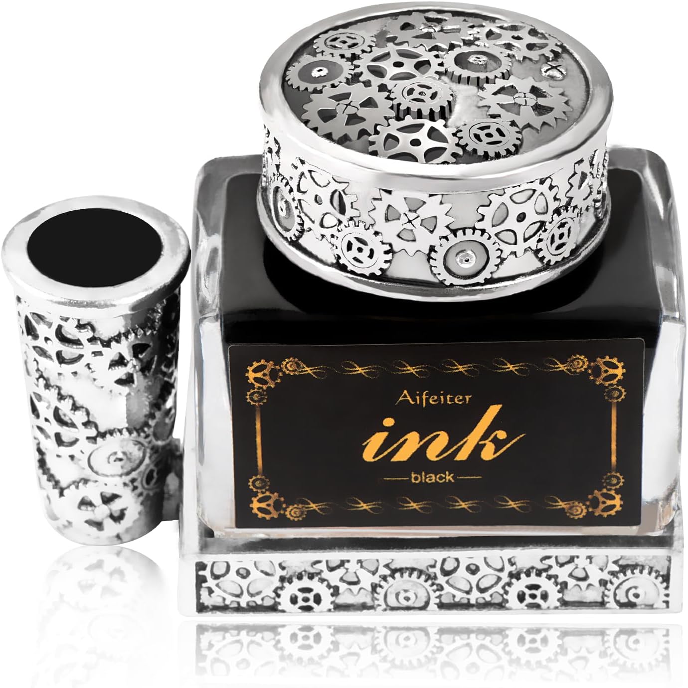 Calligraphy Ink Pen Ink Black,15ml Black Ink,2-in-1 Pen Holder Ink,Suitable for quills Quill Pen dip Pen Calligraphy Pen Drawing Pen,Carbon Free Ink for pens