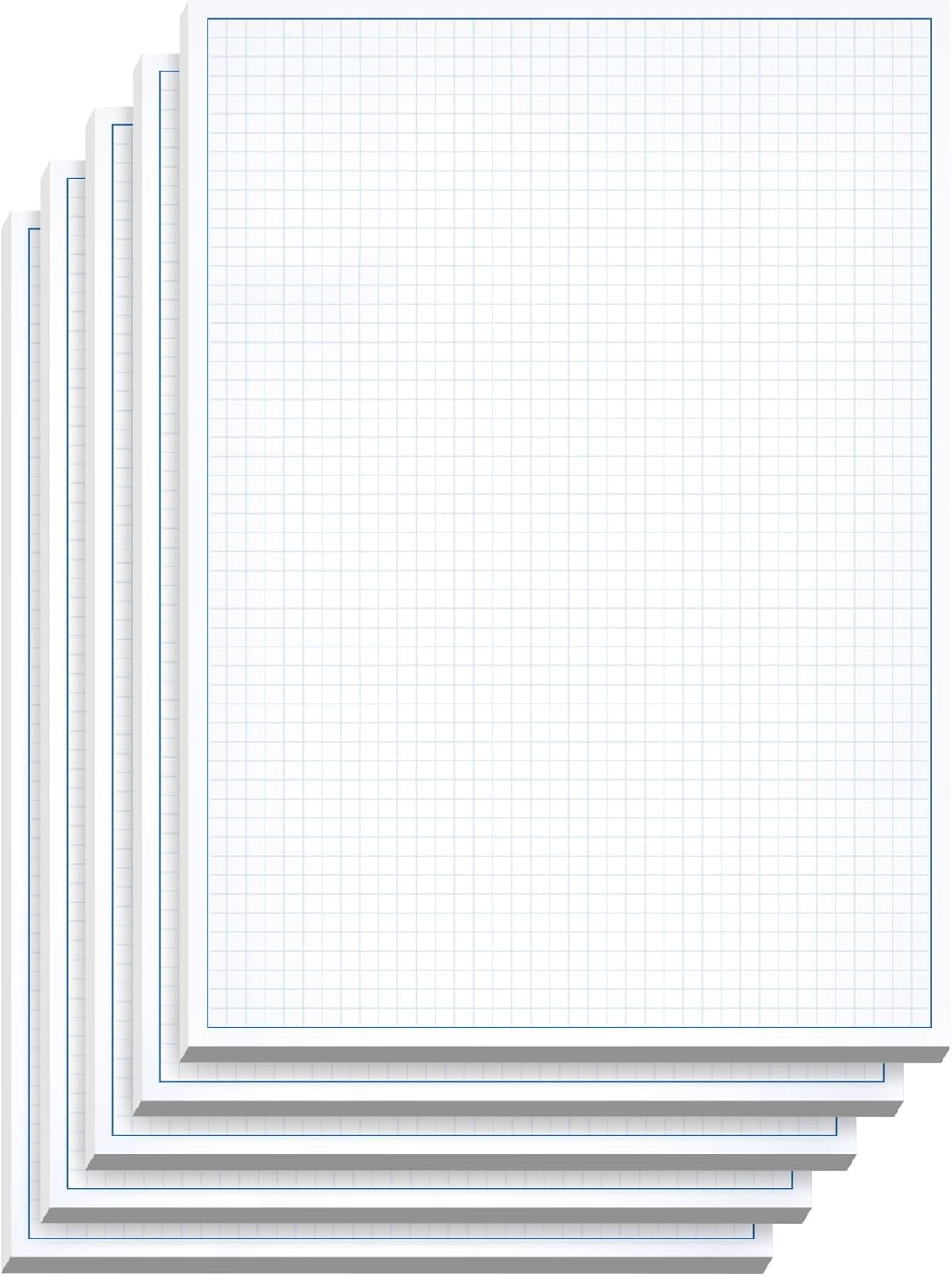Graph Paper Pad for Blueprint Drawings, Drafting, Engineering Drawing, and Planning - Graph Paper 11x17 Blueprint Quadrille Grid Paper Pads with Blue Lines, High Brightness 50 Sheets (5-Pack)