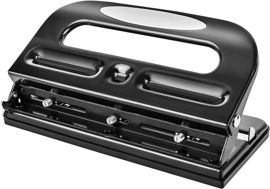 Amazon Basics 3-Hole Punch, 30 Sheet Capacity, Pack of 6, Black