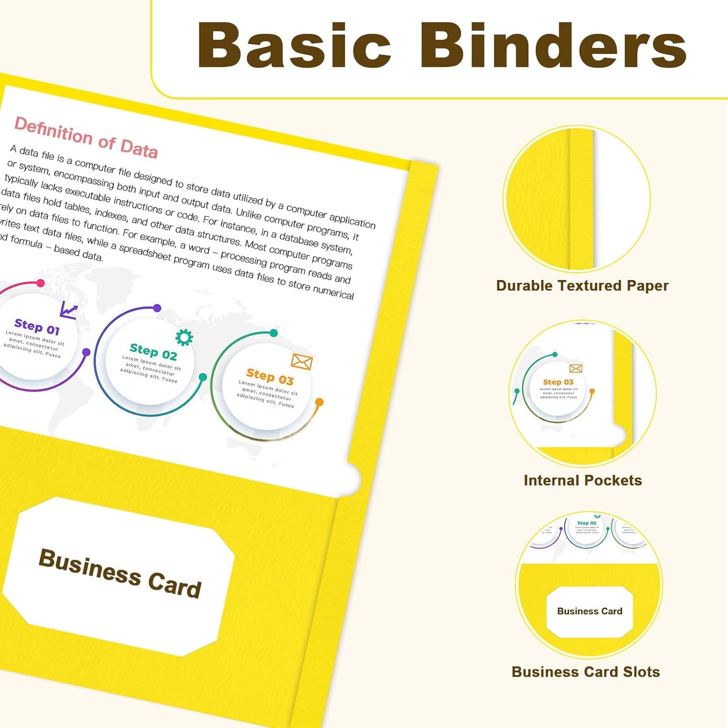 Folders with Pockets, LAYZZ 30 Pack Paper Pocket Folders, 2 Pocket Folders Fits Letter Size Paper, for School Office and Home (Yellow)