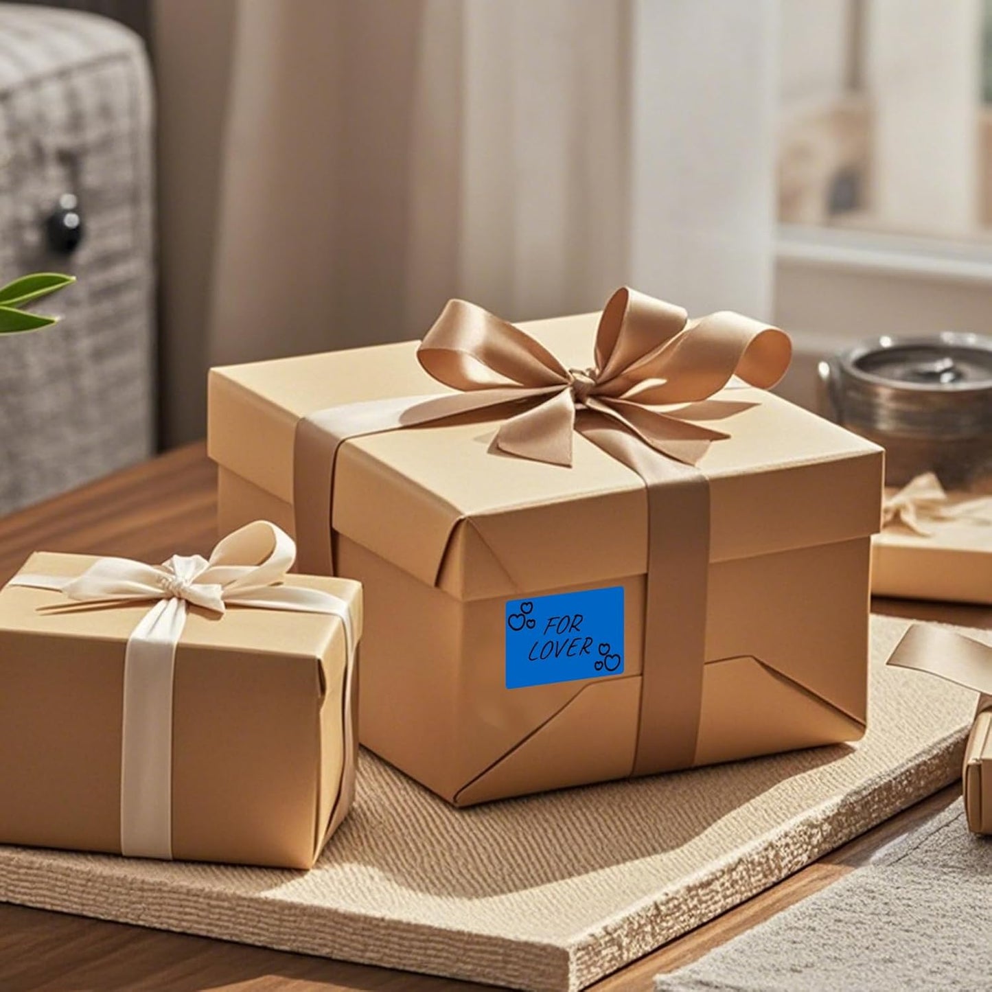 Colored Stickers 3×2 Inch Vinyl File Folder Sticker Blue Rectangle Removable Waterproof Color Coding Moving Label for Boxes Office Inventory Labeling 40 PCS