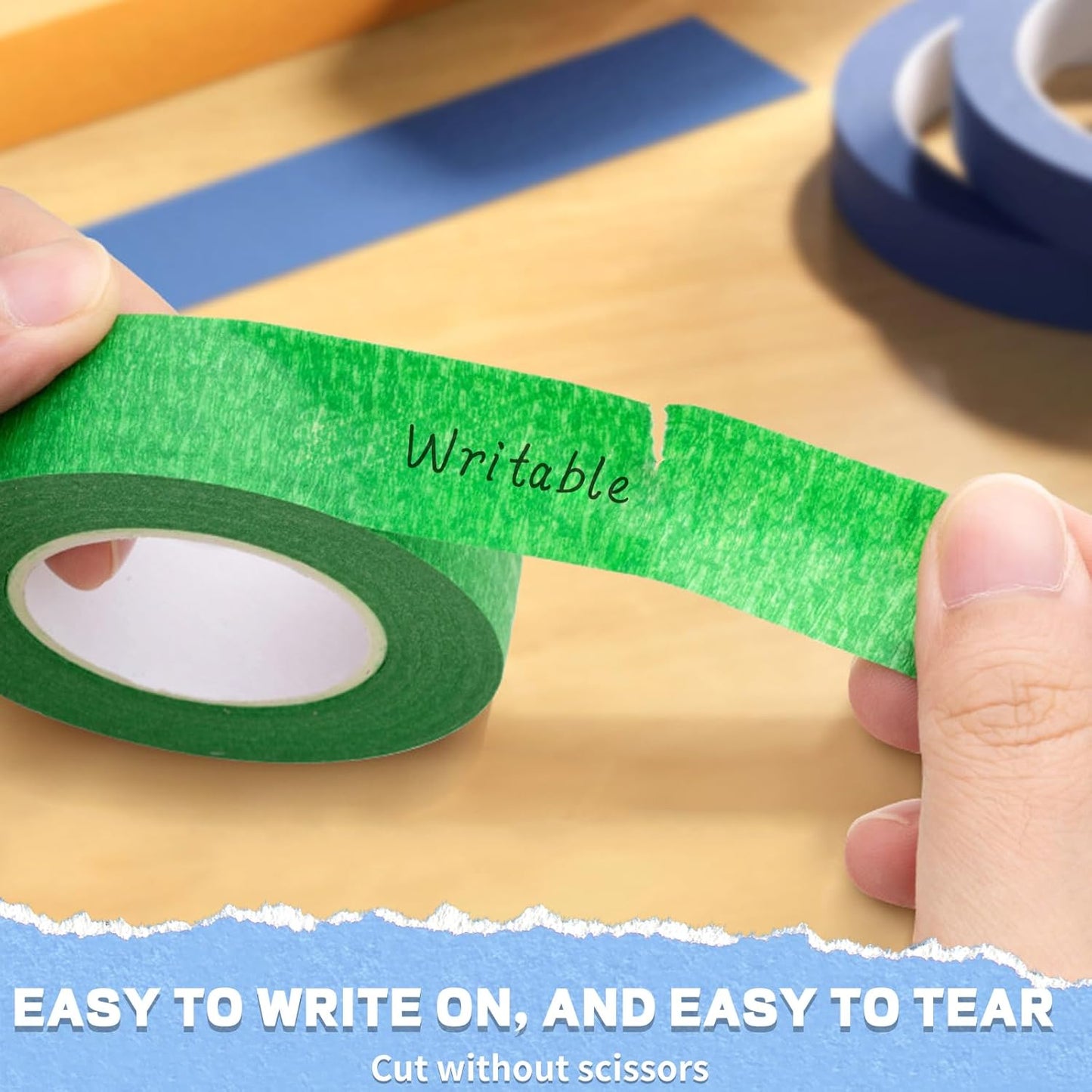 12PCS Colored Masking Tape, Colored Tape for Kids Art Supplies, DIY Craft Tape, Colored Painters Tape for Labeling, Classroom, Decorative, Rainbow Color Tape Rolls 2/3In x 13Yards(1.7cm x 12m)