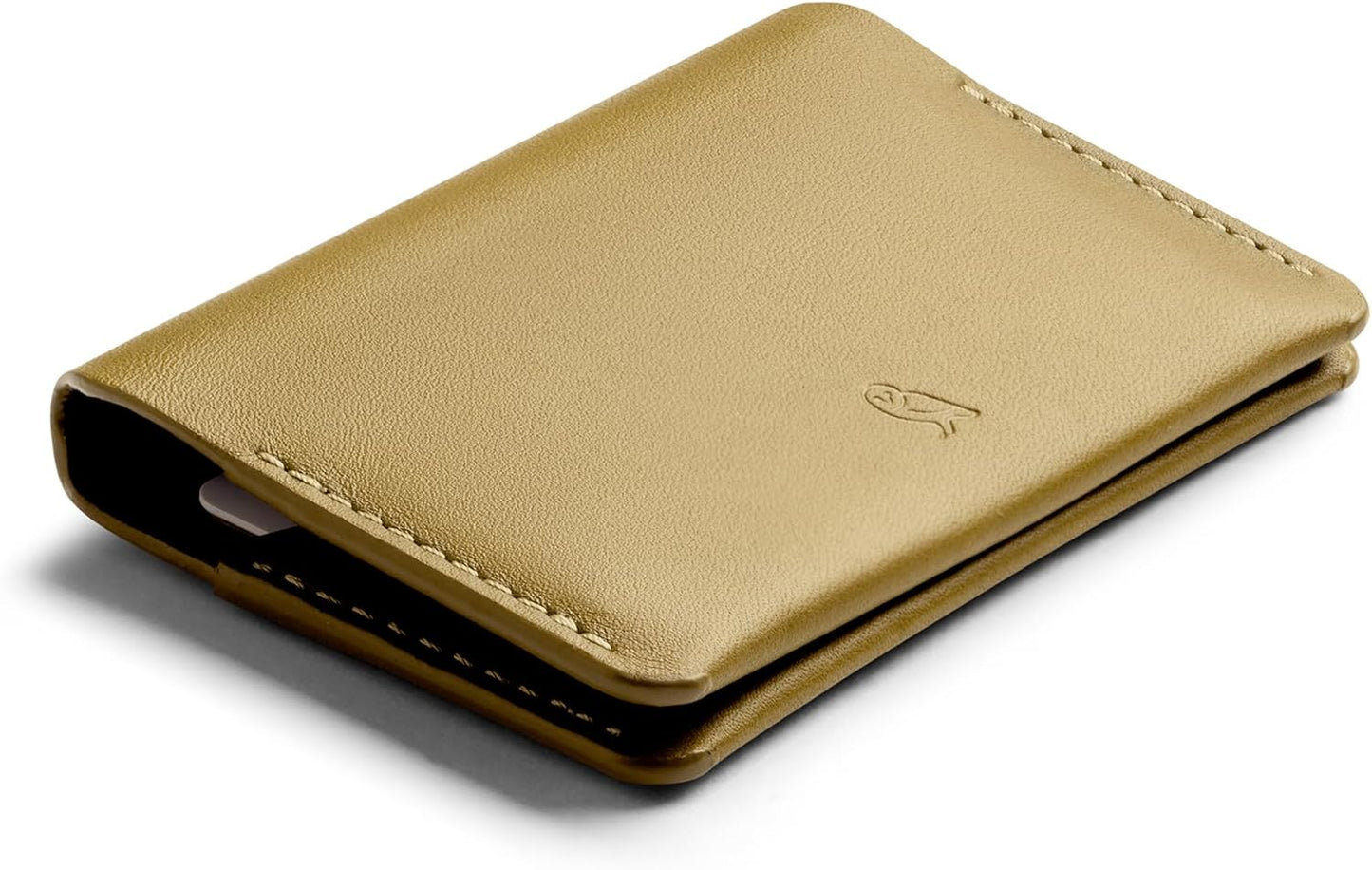Bellroy Under Cover (slimline leather card wallet/holder with card storage, quick access slot, plus space for folded bills) - Mustard