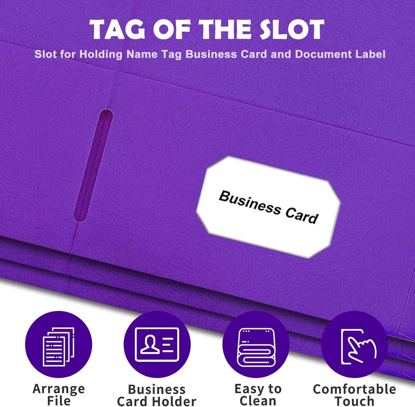 Folders with Pockets,IntoJoy 50 Pack 2 Pocket Folders Fit Letter Size Paper File Folders for School Office Business Home Filing Resume Portfolio (Purple)