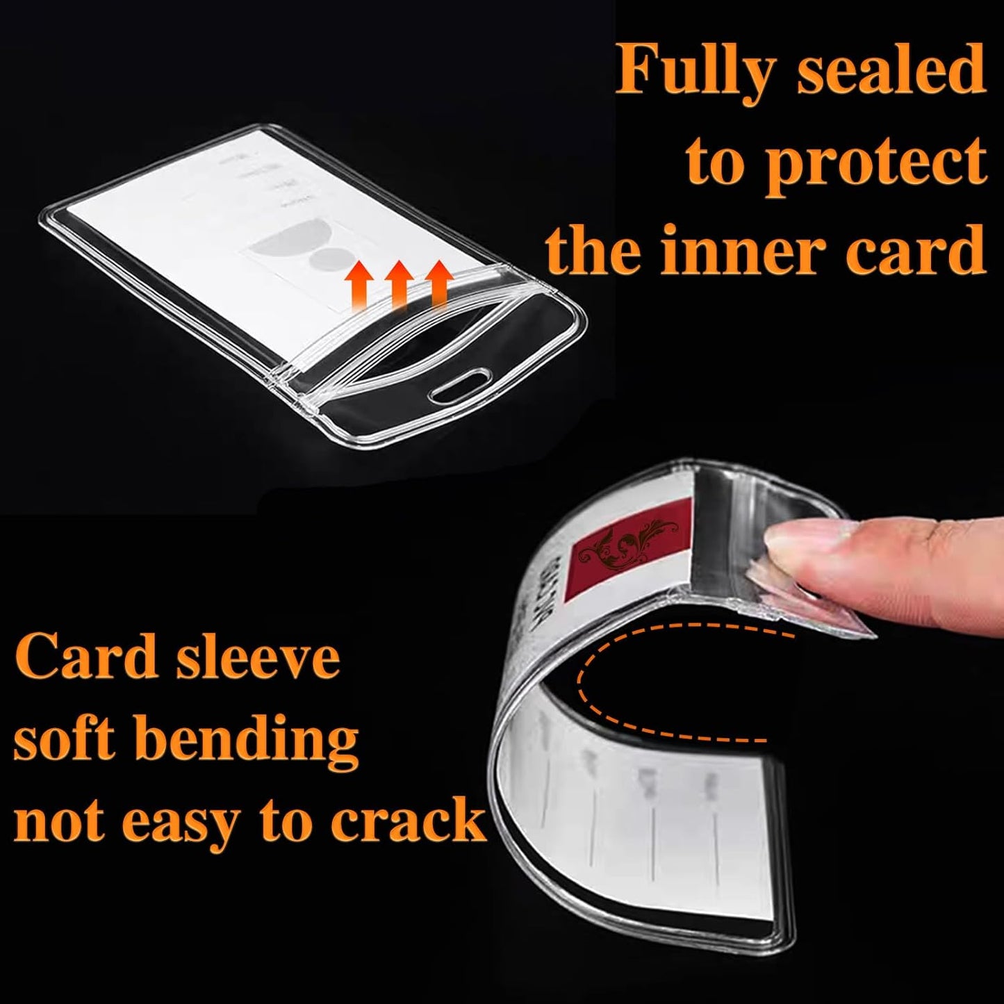 250 Pack Name ID Badge Holder-Plastic Badge Holder for Lanyard, Vertical Extra Thick 3.9" x 2.7" Waterproof Name tag Holder for School/Office/Hospital/Exhibition/Party/Cards Credit Card