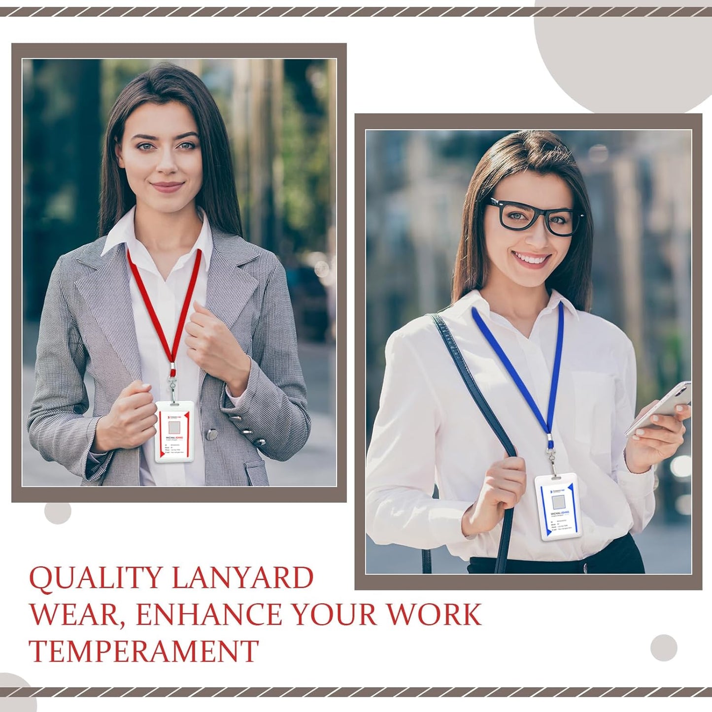 500 Pack Bulk Lanyards for ID Name Badges Holder Flat Lanyards with Hook Clip Swivel for Office School Accessories (Multi Colors)