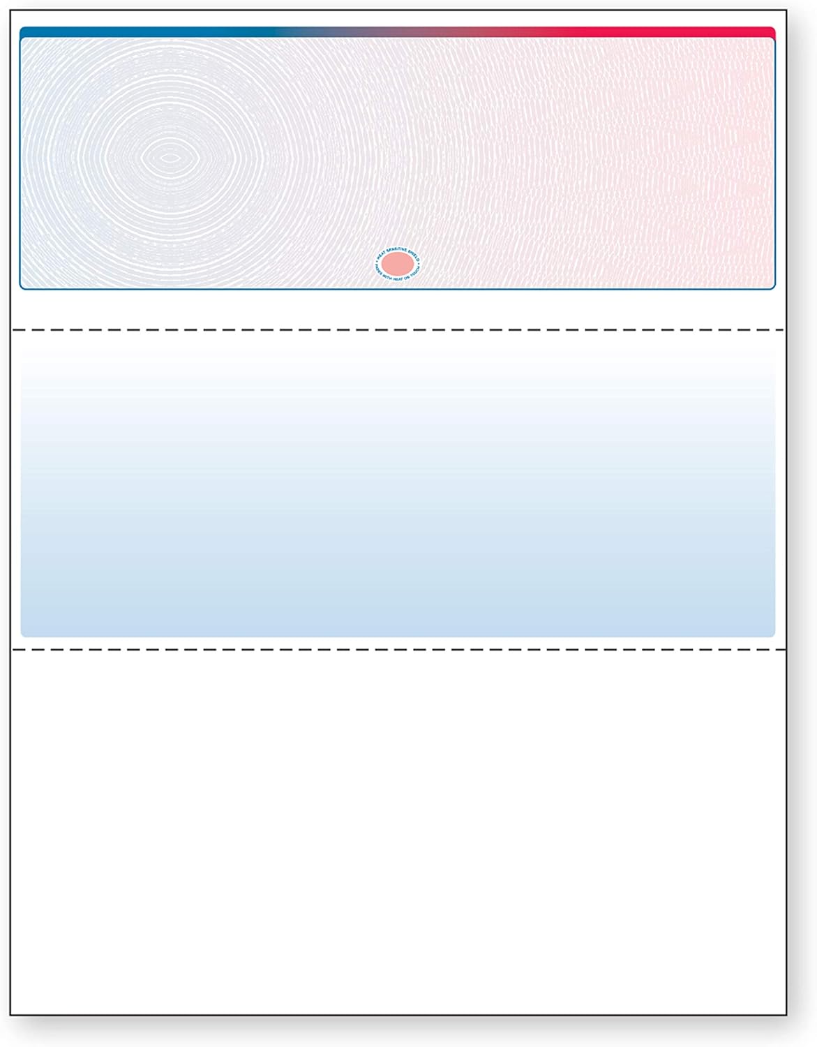 DocuGard Blue/Red Galaxy Premier Prismatic Top High Security Check Paper - QuickBooks & Laser/Inkjet Printer Compatible - 13 Security Features - 500 Blank Business Checks (04562)