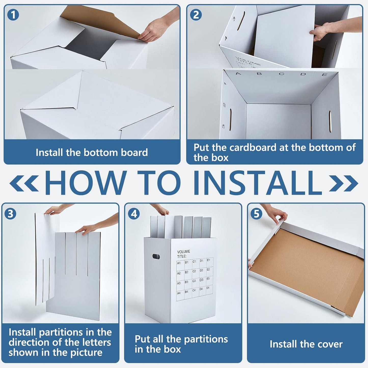 PerKoop 2 Pack Blueprint Holder Storage Organizer for Storing Poster Anchor Charts 40 Slots 25 x 17.7 x 14.2 Inch Blueprint Roll File Holder for Architectural Map School Office Home Items