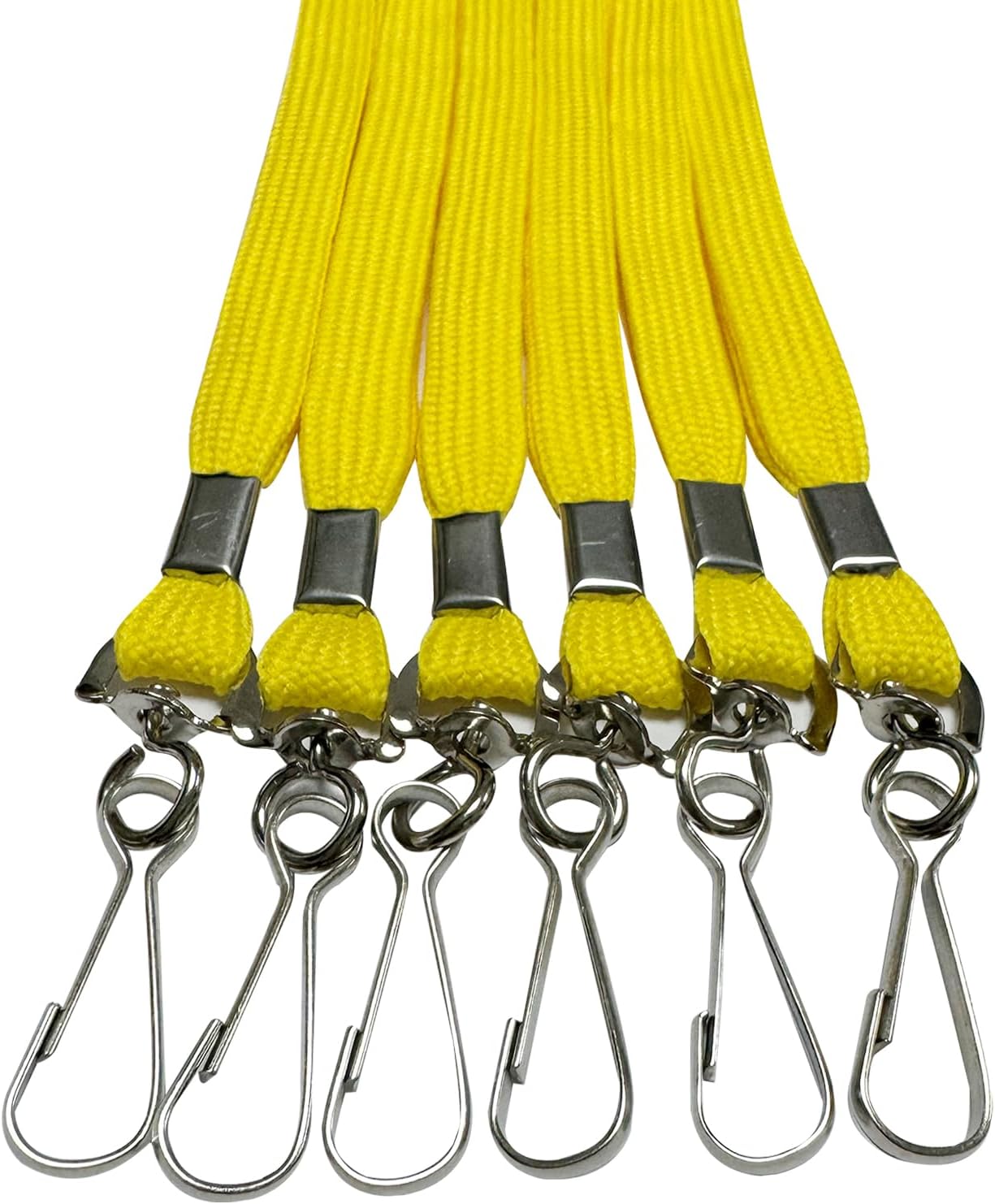 60 Pcs Breakaway Lanyards Safety Yellow Lanyard with Swivel J Hook Premium Bulk Flat Lanyards 36" for ID Name Badge Holder, ID Badges Cruise, School, Students, Coach, Festival and Hang Keys