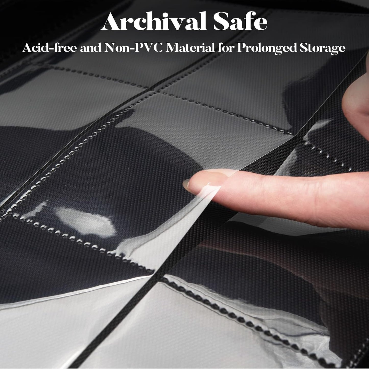 360 9 Pocket Zipper Binder - Premium PU Cover Zip Binder for Trading Cards, MTG, TCG, Sports Cards, Navy Blue