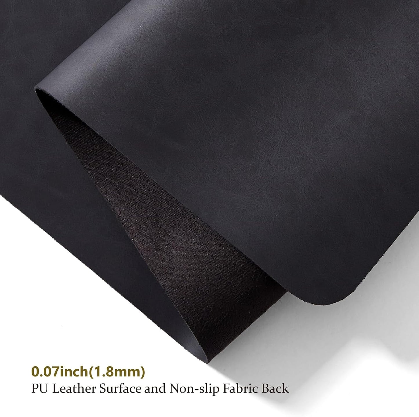 Distressed Leather Desk Mat - Non-Slip PU Desk Pad for Office and Home - Desk Organization and Accessories - Ideal for Large Mouse Pad and Desk Mats on Top of Desks(Charcoal Black,27.6"x 13.8")