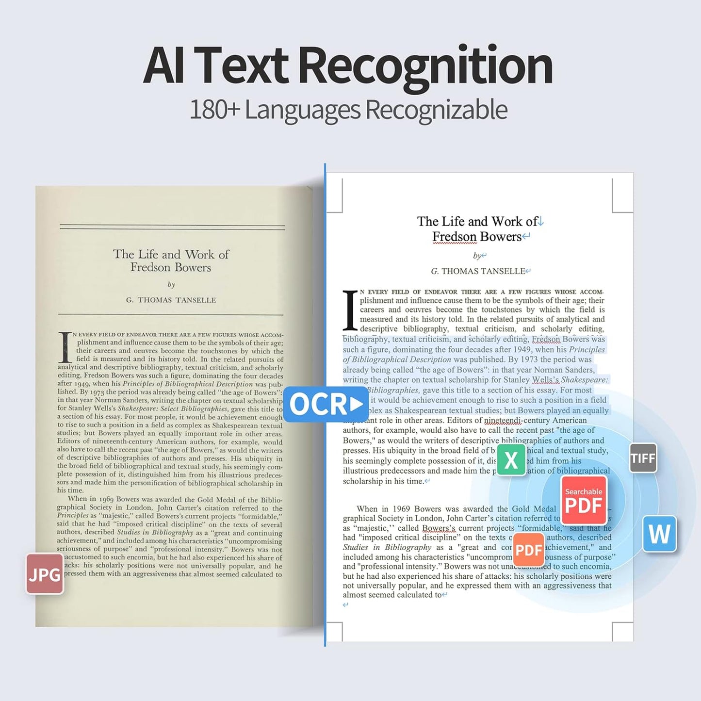 CZUR Aura Pro Portable Book Scanner, A3 Document Scanner, Auto-Flatten, 180+ Language OCR, 90° Foldable, Fast Scan, for Mac & Windows