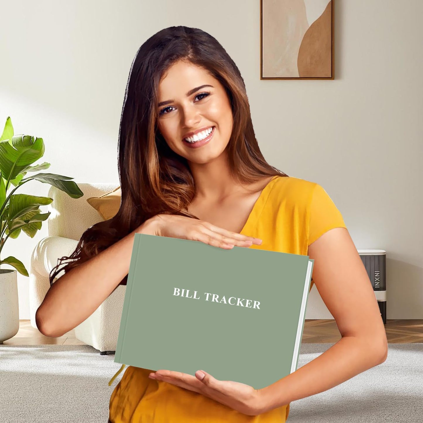 Bill Tracker Notebook - Monthly Bill Organizer & Planner for Personal Budgeting Financial, Payments Checklist Organizer, 7" x 10", Green