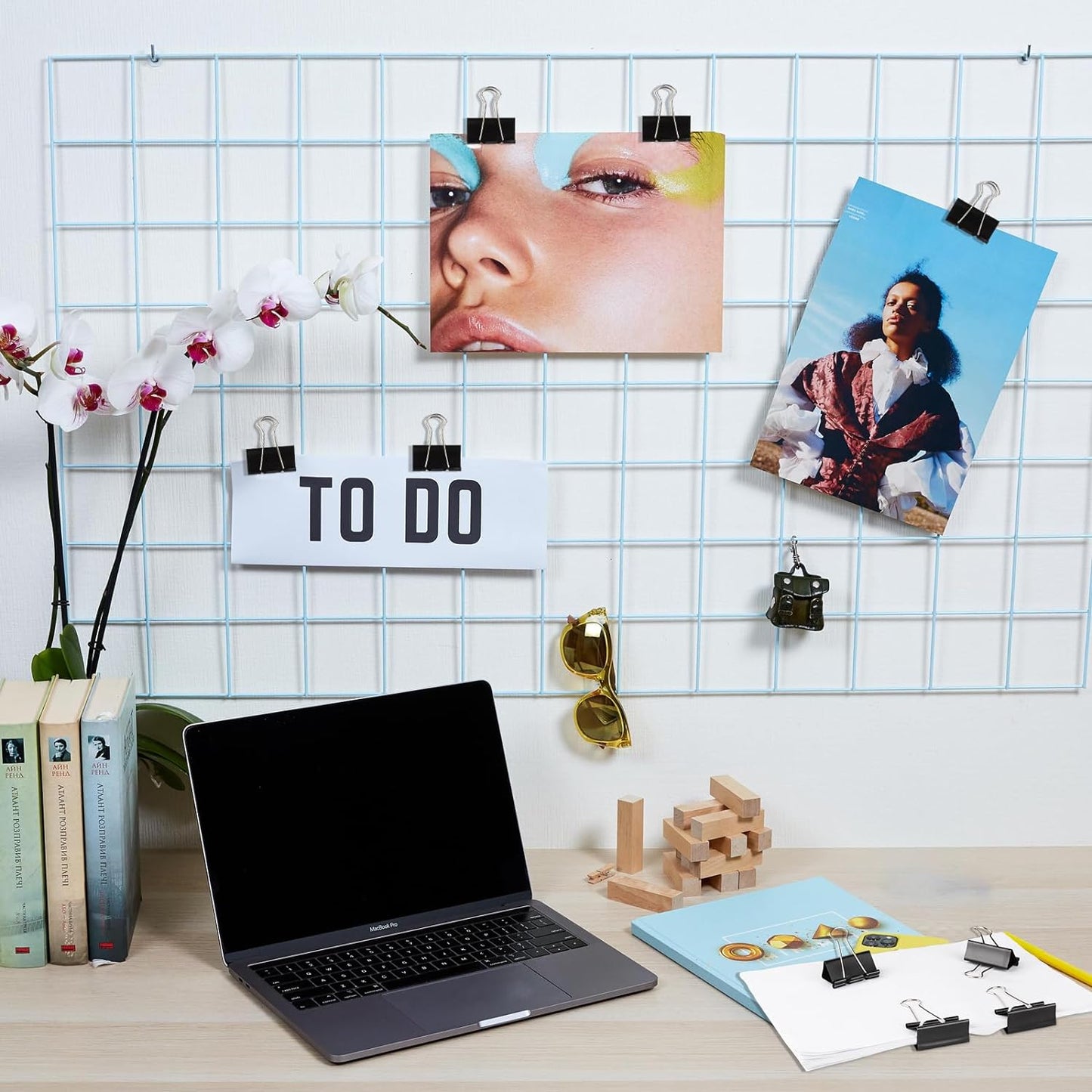 Ufmarine Small Binder Clips 1 Inch Length, (72 Pcs) Small Paper Clips for Office