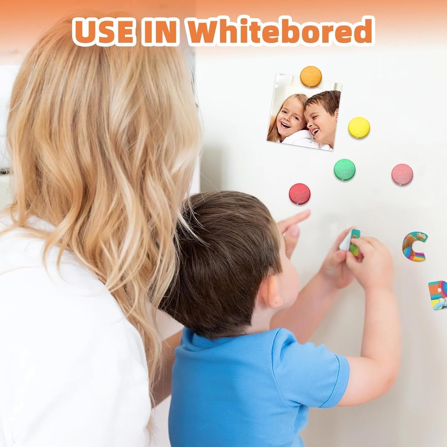 Qualsen Fridge Magnets, Small Mini Cute 20pcs Refrigerator Magnet for Whiteboard, Locker, Kitchen, Office, Classroom(Black and White)