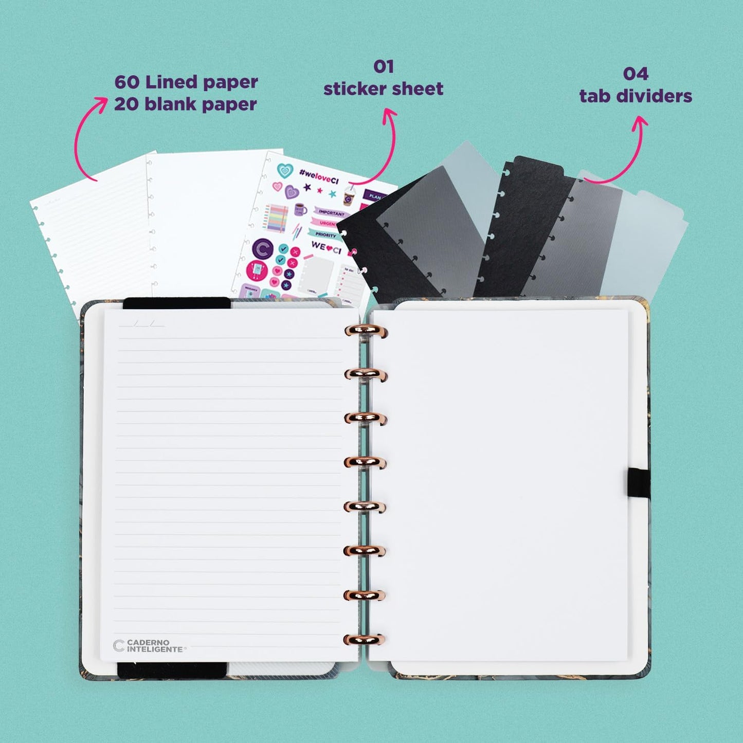 Discbound Premium - Plan, Organize, Customize, and Create with Ease. For Work Meetings, School, Journal, or Daily Use (CARAMEL, LARGE 7.87 x 10.82 in)
