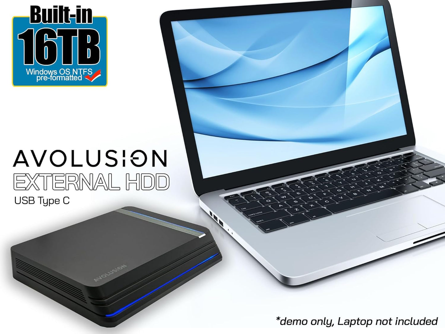 Avolusion PRO-X USB 3.0 External Hard Drive for WindowsOS Desktop PC/Laptop - (16TB) (Renewed)