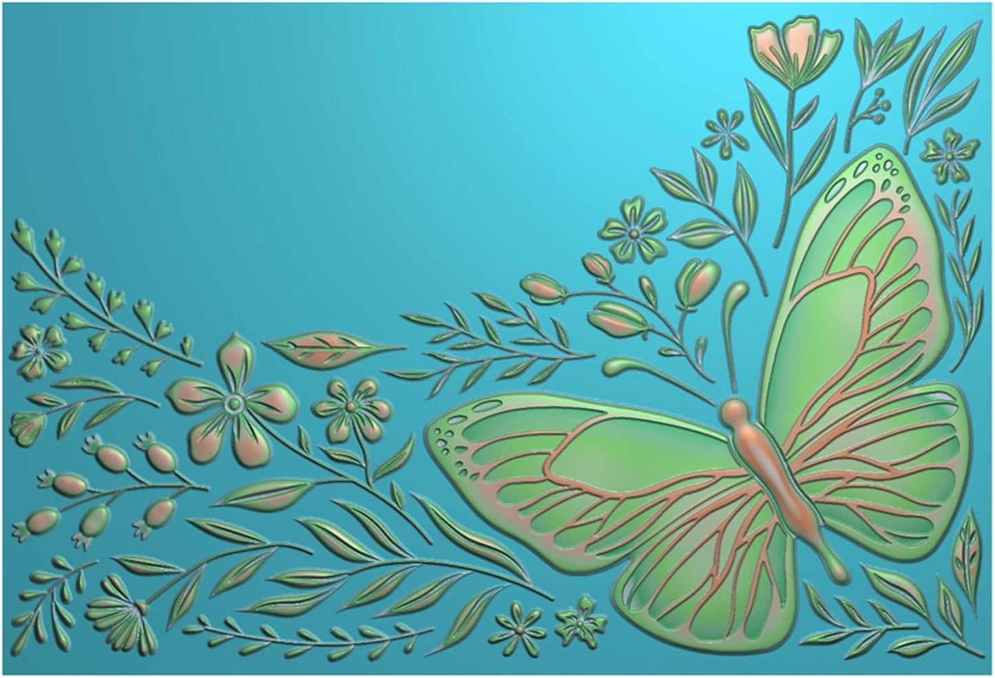 BAOFALI 3D ButterfliesTheme Plastic Embossing Folders Flowers and Leaves for DIY Scrapbooking Photo Album Card Paper Craft Decoration for Card Making,Embossing Template Paper Card Embossing Stencil