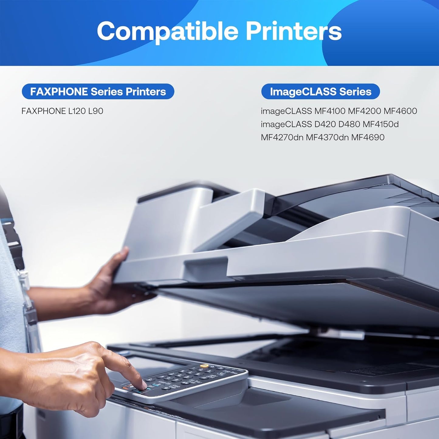 4-Pack 104 Black Toner Cartridge Replacement for Canon 104 CRG104 ImageClass D420 D480 MF4350D MF4370DN MF4150 MF4270 MF4690 Laser Printer