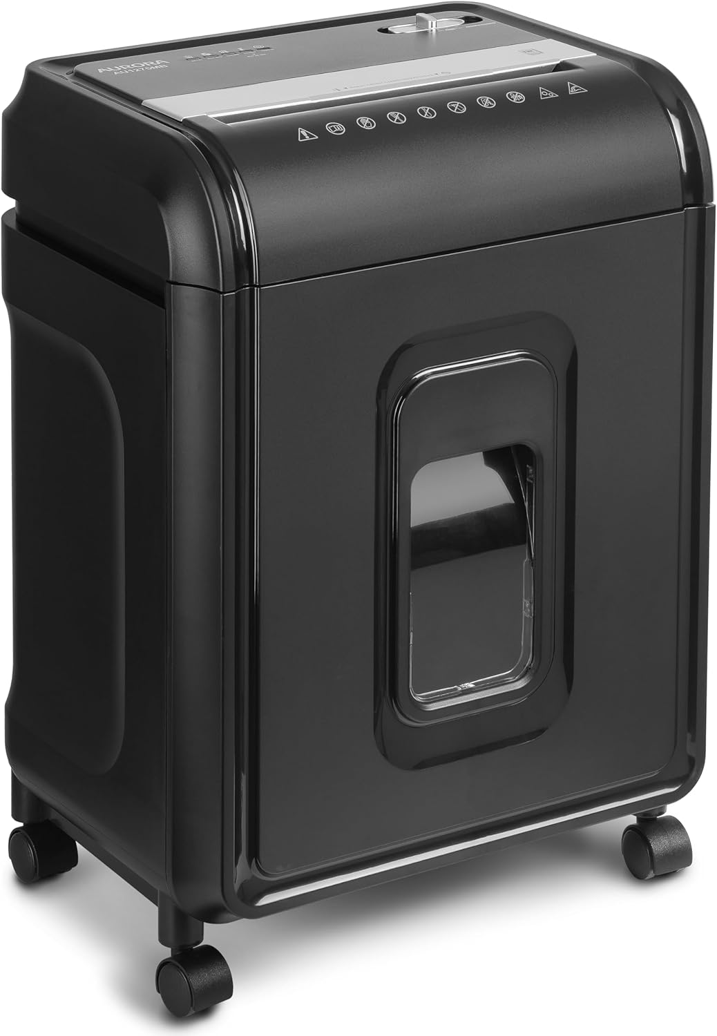 Aurora AU1275MB High-Security 12-Sheet Micro-Cut Paper and CD/Credit Card Shredder/ 5.7-Gallon Pullout Basket/60 Minutes Run Time