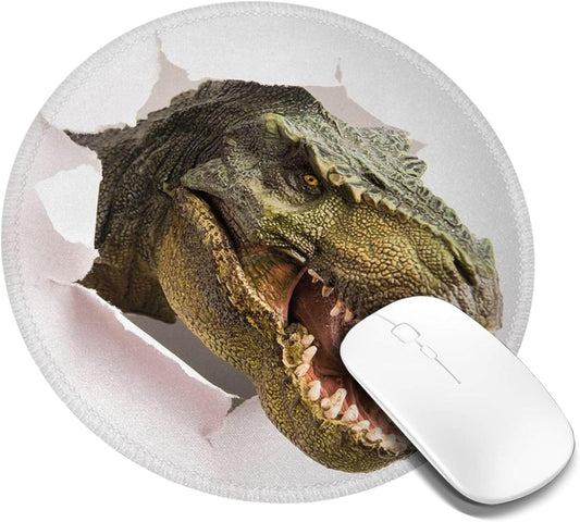 Dinosaur White Mouse Pads Mousepad, Anti-Slip Rubber Mouse Mat Desk Pad for Gaming Office Laptop Computer