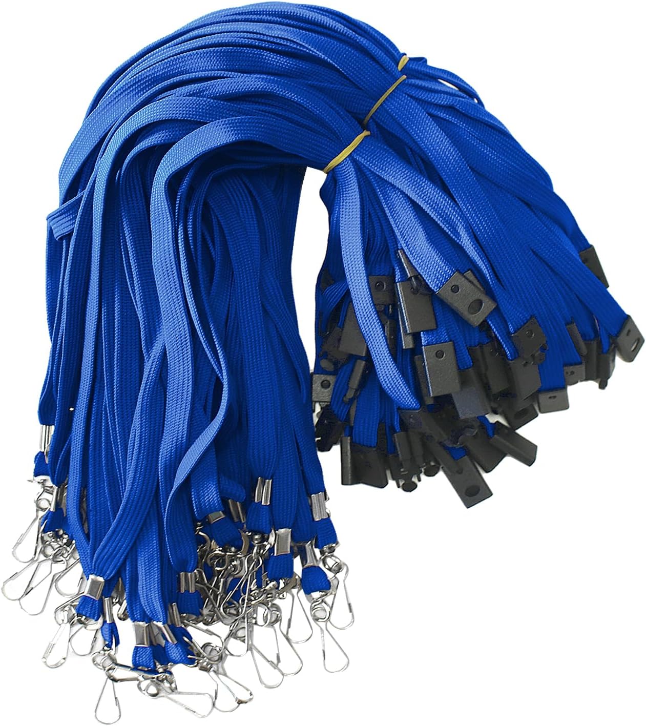 60 Pcs Breakaway Lanyards Safety Blue Lanyard with Swivel J Hook Premium Bulk Flat Lanyards 36" for ID Name Badge Holder, ID Badges Cruise, School, Students, Coach, Festival and Hang Keys