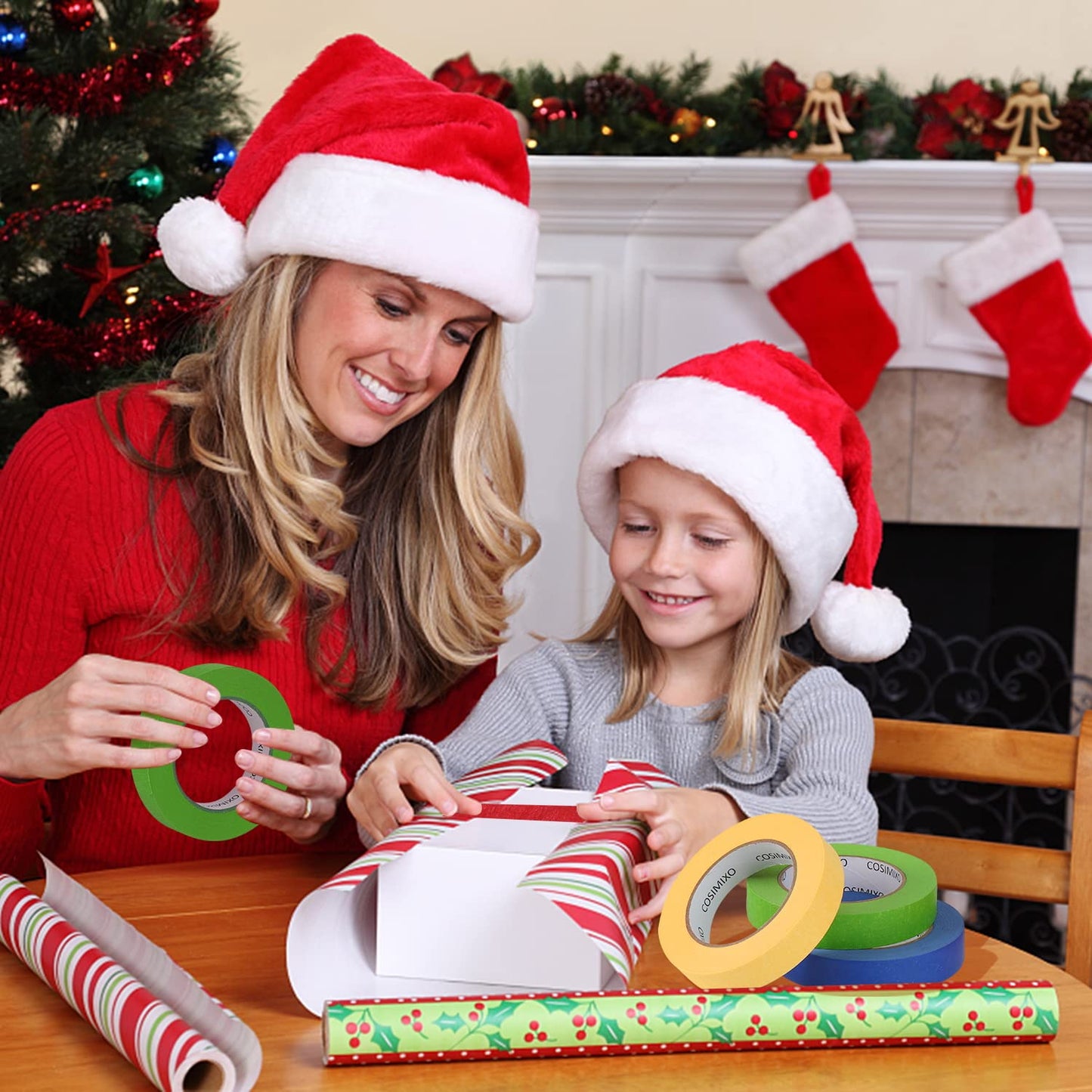 COSIMIXO 6-Pack Colored Masking Tape 0.94 Inch x 60yds of Colorful Craft Tape – Vibrant Rainbow Color Teacher Tape, Great for Art, Lab, Labeling & Classroom Decorations