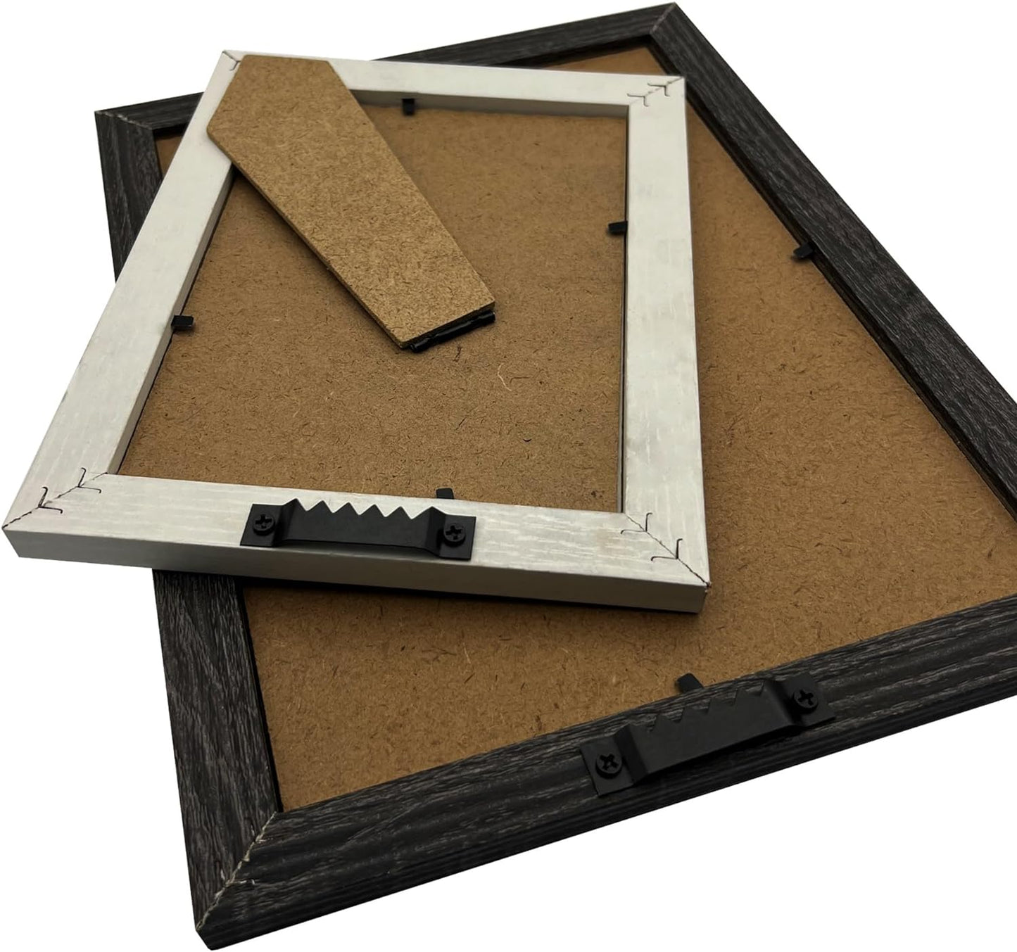 50 Pack Large Heavy Sawtooth Picture Hangers Steel Picture Hangers with Screws Picture Hang Solutions, for Hanging Clock Paintings Artwork Picture Frame Hook Photos (Black，Supports 50 lbs)