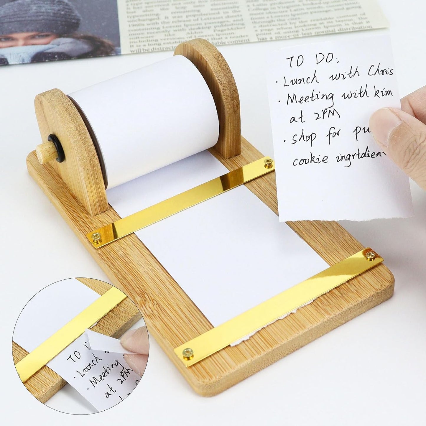 Buqoo Receipt Paper Rolls, a 2-inch 36FT Roll Paper Dispenser for use in the rotary dispenser. Desktop grocery list sticky note paper - 3 rolls per box