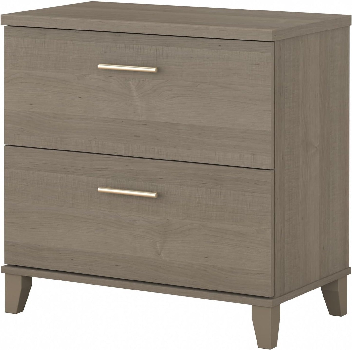 Bush Furniture Somerset 2 Drawer Lateral File Cabinet in Ash Gray