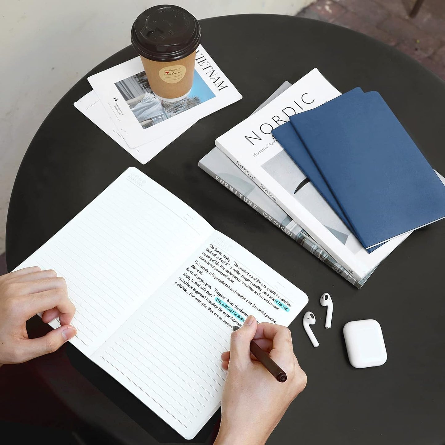 EUSOAR Notebook Journals, 24 Pack A5 5.5"x8.3" 60Pages/ 30Sheets Softcover College Ruled Notebooks, 100GSM Thick Lined Paper Travel Notepad Set Bulk for Students Office Writing Diary