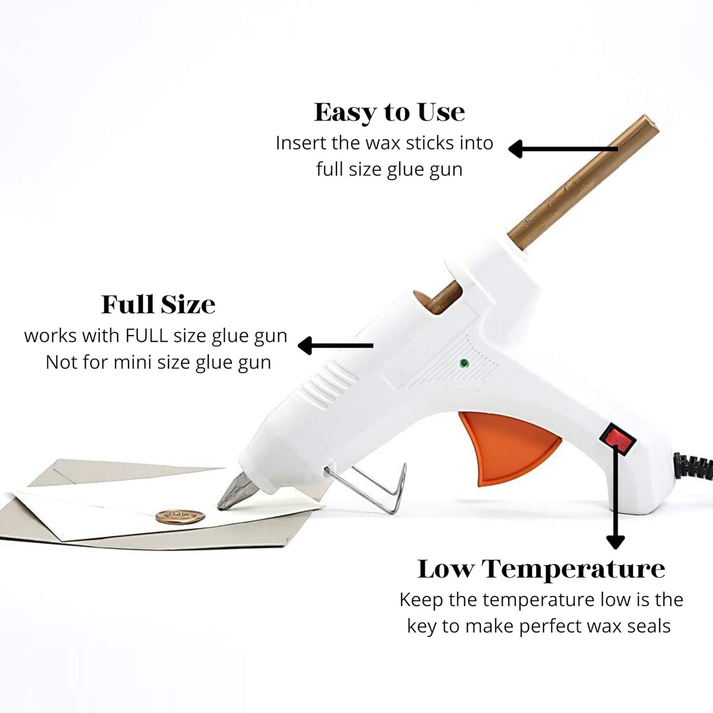 UNIQOOO Jewel Tone Ruby Marsala Red Glue Gun Sealing Wax Sticks for Wax Seal Stamp - Great for Wedding Invitations, Cards Envelopes, Snail Mails, Wine Packages, Christmas Gift Ideas, Pack of 8