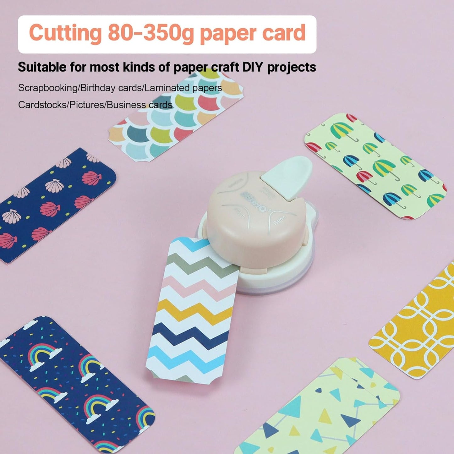 4 in 1 Corner Rounder Punch, Rounded Corner Hole Punch 4mm 7mm 10mm Corner Cutter for Crafts, DIY Projects, Photo, Card, Scrapbooking Making