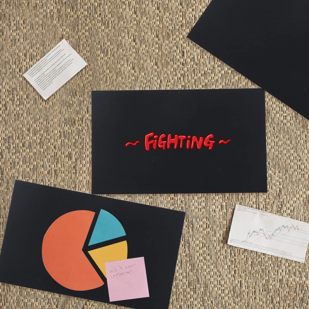 Bercoor 200 Pieces Blank 3 x 5 Inch Index Cards, Heavy Note Cards Study Cards for Office, School Learning, Black