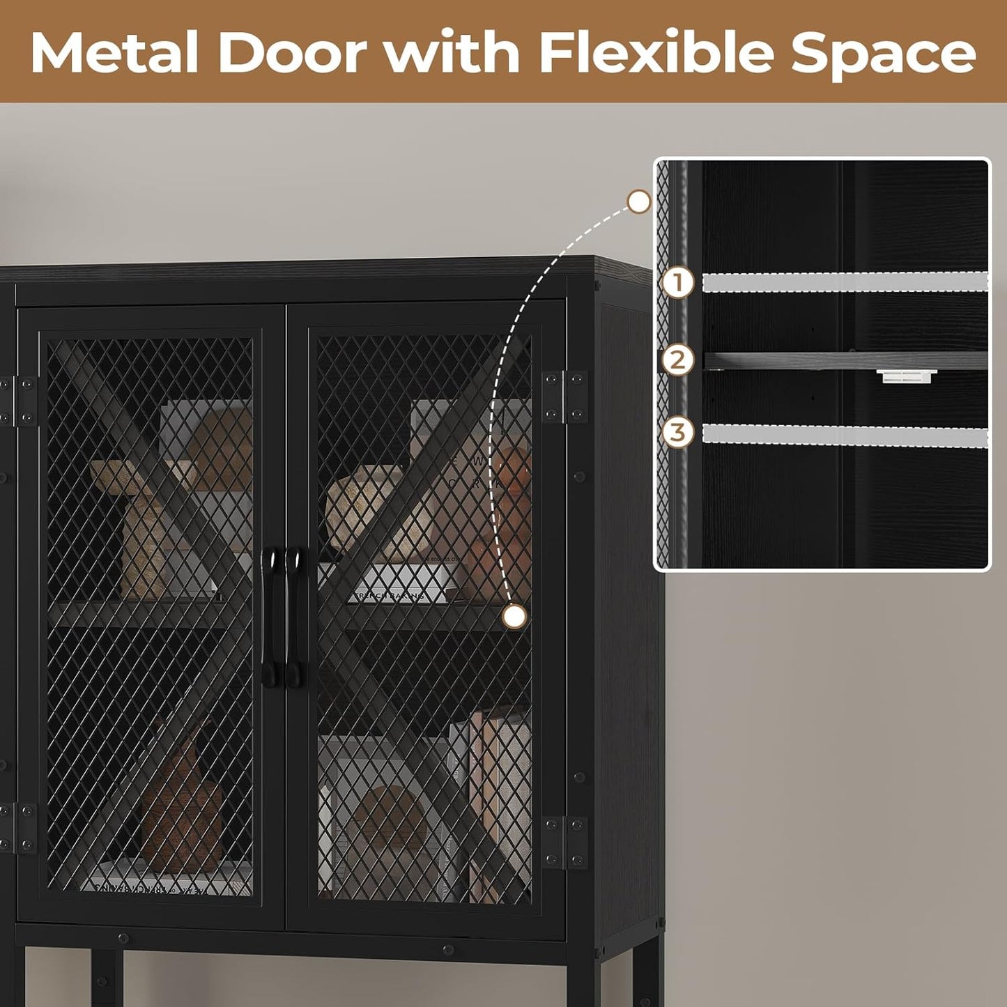 Corner Bookshelf, 5 Tier Industrial Convertible Bookshelf with 6 Fabric Drawers, Corner Bookcase Large L Shaped Storage Display Shelf for Home Office, Living Room, Kitchen, Black