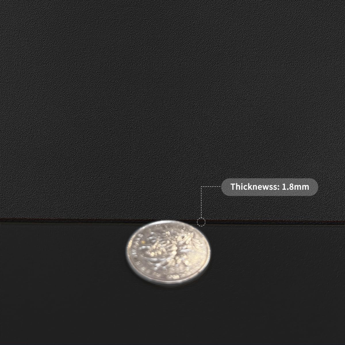 Leather Table Cover,1.8mm Thick,36x72 Inch Table Protector,Table Protector for Dining Room Table,Dining Room Table Protector Pad.(Black+Black,36x72)