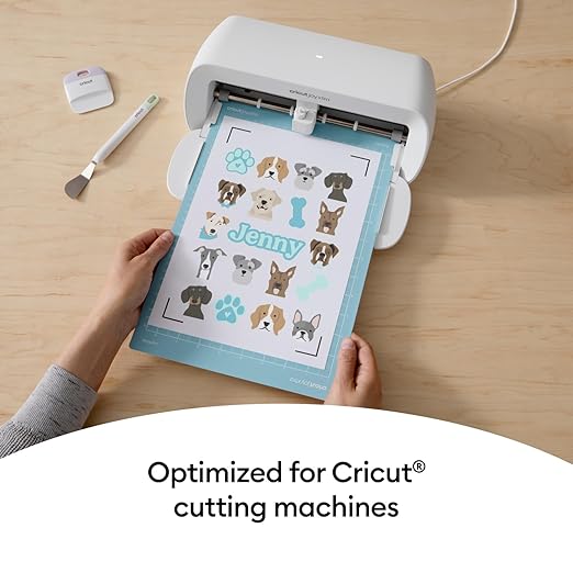 Cricut Printable Waterproof Sticker Set, 20 Transparent Sheets (8.5" x 11") - Compatible with Inkjet Printers - For Joy Xtra, Explore, & Maker Machines